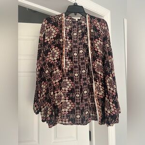 Umgee USA Multicolor Floral Open Blouse